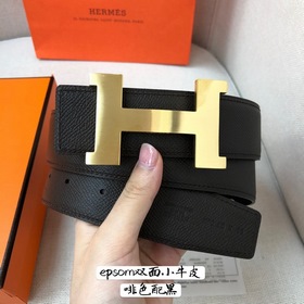 Hermes-38MM ремень, импортный кожаный ремень Eosom, двухсторонняя