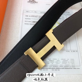 Hermes-38MM ремень, импортный кожаный ремень Eosom, двухсторонняя