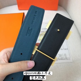 Hermes-38MM ремень, импортный кожаный ремень Eosom, двухсторонняя