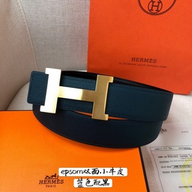 Hermes-38MM ремень, импортный кожаный ремень Eosom, двухсторонняя