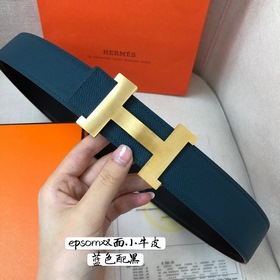 Hermes-38MM ремень, импортный кожаный ремень Eosom, двухсторонняя