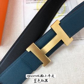 Hermes-38MM ремень, импортный кожаный ремень Eosom, двухсторонняя