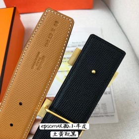 Hermes-38MM ремень, импортный кожаный ремень Eosom, двухсторонняя