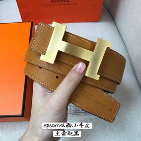 Hermes-38MM ремень, импортный кожаный ремень Eosom, двухсторонняя