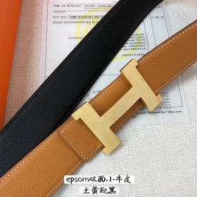 Hermes-38MM ремень, импортный кожаный ремень Eosom, двухсторонняя