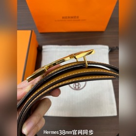 Hermes-38MM ремень, импортный кожаный ремень Eosom, двухсторонняя