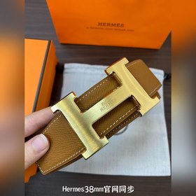 Hermes-38MM ремень, импортный кожаный ремень Eosom, двухсторонняя