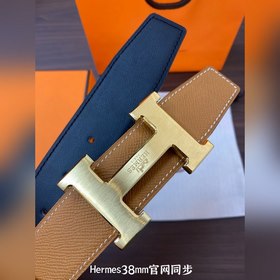 Hermes-38MM ремень, импортный кожаный ремень Eosom, двухсторонняя