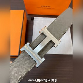 Hermes-38MM ремень, импортный кожаный ремень Eosom, двухсторонняя