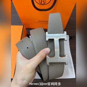 Hermes-38MM ремень, импортный кожаный ремень Eosom, двухсторонняя