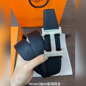 Hermes-38MM ремень, импортный кожаный ремень Eosom, двухсторонняя