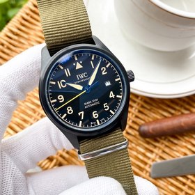 IWC Механический часы с полным автоподзаводом и ремешком из нейло