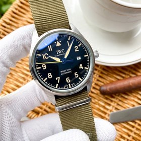 IWC Механический часы с полным автоподзаводом и ремешком из нейло