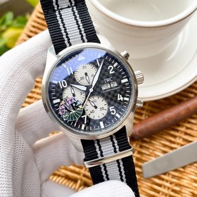 IWC Механический часы с автоподзаводом и ремешком из нейлоновой т