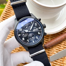 IWC Механический часы с полным автоподзаводом и ремешком из нейло
