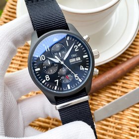 IWC Механический часы с полным автоподзаводом и ремешком из нейло