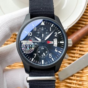 IWC Механический часы с полным автоподзаводом и ремешком из нейло