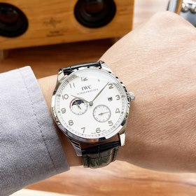 Мужские часы IWC 42*13 мм Четыре стрелки, фазы луны, высокое маст