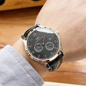 Мужские часы IWC 42*13 мм Четыре стрелки, фазы луны, высокое маст