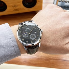 Мужские часы IWC 42*13 мм Четыре стрелки, фазы луны, высокое маст