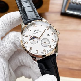 Мужские часы IWC 42*13 мм Четыре стрелки, фазы луны, высокое маст