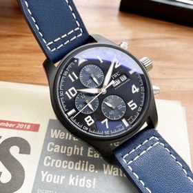 IWC Pilots Watch Chronograph 43*13 мм Многофункциональный дизайн,