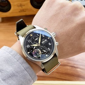 IWC Нейлоновый ремешок, механизм с автоподзаводом, диаметр 43 мм 