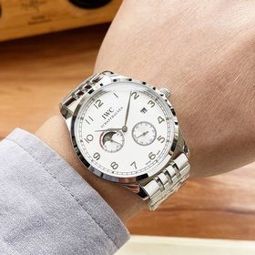 Мужские часы IWC 42*13 мм Четыре стрелки, фазы луны, высокое маст