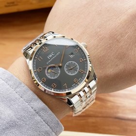 Мужские часы IWC 42*13 мм Четыре стрелки, фазы луны, высокое маст