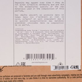 Название бренда： Le Labo / The Noir 29 Упаковка товара： полная уп
