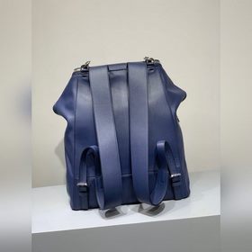 Рюкзак Loewe Goya из гладкой кожи синего цвета В отличие от преды