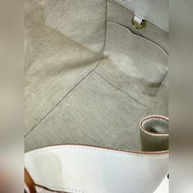 Hammock bag от Loewe, белая с вышивкой Изготовлена из парусины ис