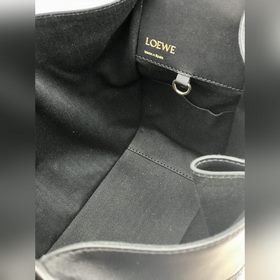 Hammock bag от Loewe, черный с вышивкой Изготовлена из парусины и