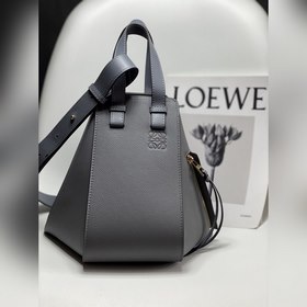 Loewe гамак Сумка с рисунком личи, серо-зеленая Большой объем, с