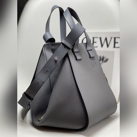 Loewe гамак Сумка с рисунком личи, серо-зеленая Большой объем, с