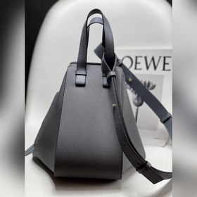 Loewe гамак Сумка с рисунком личи, серо-зеленая Большой объем, с