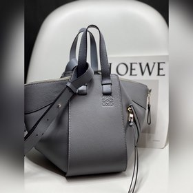 Loewe гамак Сумка с рисунком личи, серо-зеленая Большой объем, с