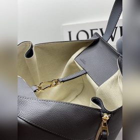 Loewe гамак Сумка с рисунком личи, серо-зеленая Большой объем, с