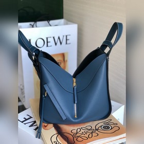 Loewe гамак Сумка светло-голубого цвета с текстурой личи Большо