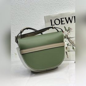 Сумка Gate от Loewe, гладкая, мятно-зеленая/белая/абрикосовая Бан