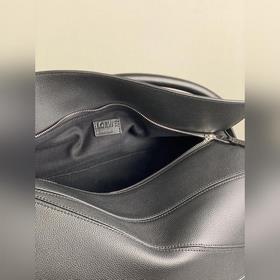 Loewe Puzzle Черная сумка через плечо из кожи личи внутренний ка