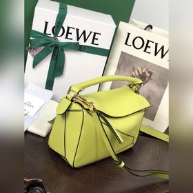 Loewe Puzzle, зеленый лимон/ванильный желтый Сумка через плечо Б
