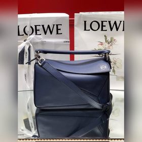 Loewe Puzzle темно-синяя Сумка через плечо Большой объем, идеаль