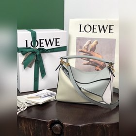 Сумка через плечо PUZZLE от Loewe, двухцветная, пепельно-серая Бо