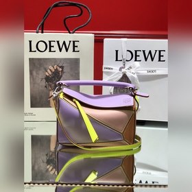 MINI PUZZLE сумка с геометрическим дизайном от Loewe, цвет： розов