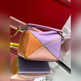 MINI PUZZLE сумка с геометрическим дизайном от Loewe, цвет： розов