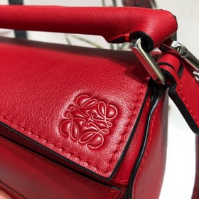 MINI PUZZLE сумка с геометрическим дизайном от Loewe, ярко-красна
