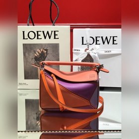 MINI PUZZLE сумка с геометрическим дизайном от Loewe, кораллово-о
