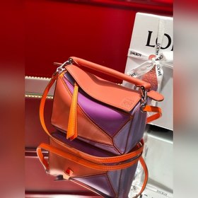 MINI PUZZLE сумка с геометрическим дизайном от Loewe, кораллово-о