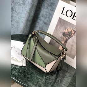 MINI PUZZLE сумка с геометрическим дизайном от Loewe, военно-зеле